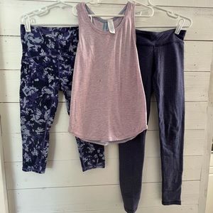 Lululemon Ivivva leggings set. 7/8 girls